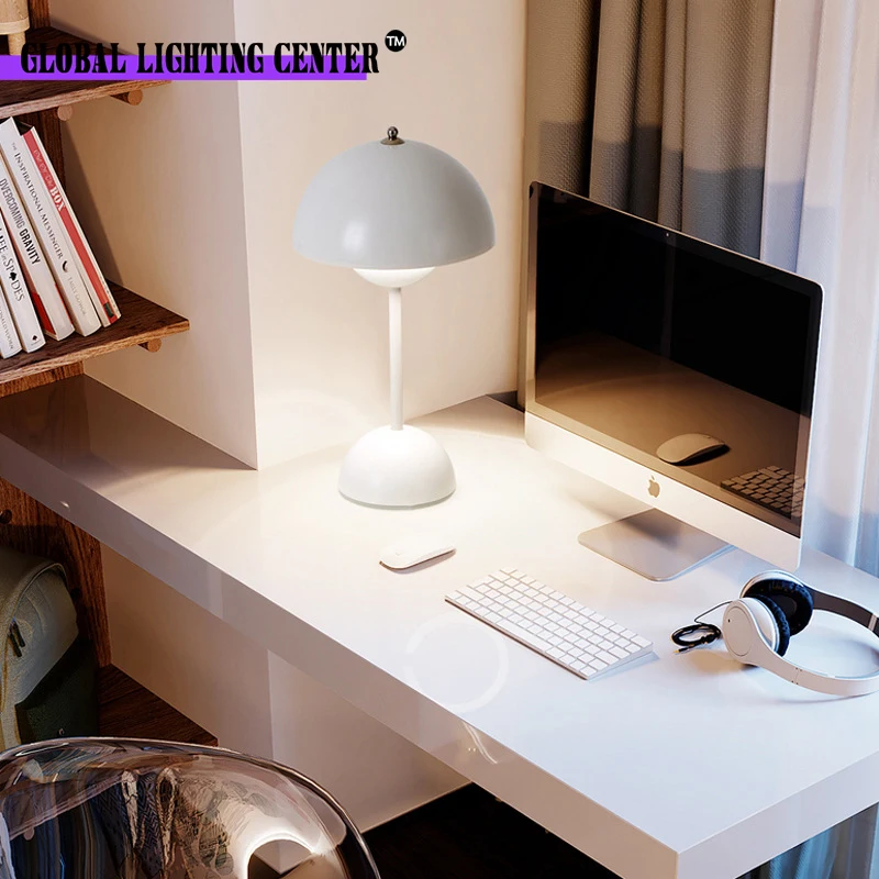 Lampe LED en forme de bourgeon avec charge USB, rétro, portable, tactile, intensité variable, luminaire décoratif d'intérieur, idéal pour une chambre à coucher