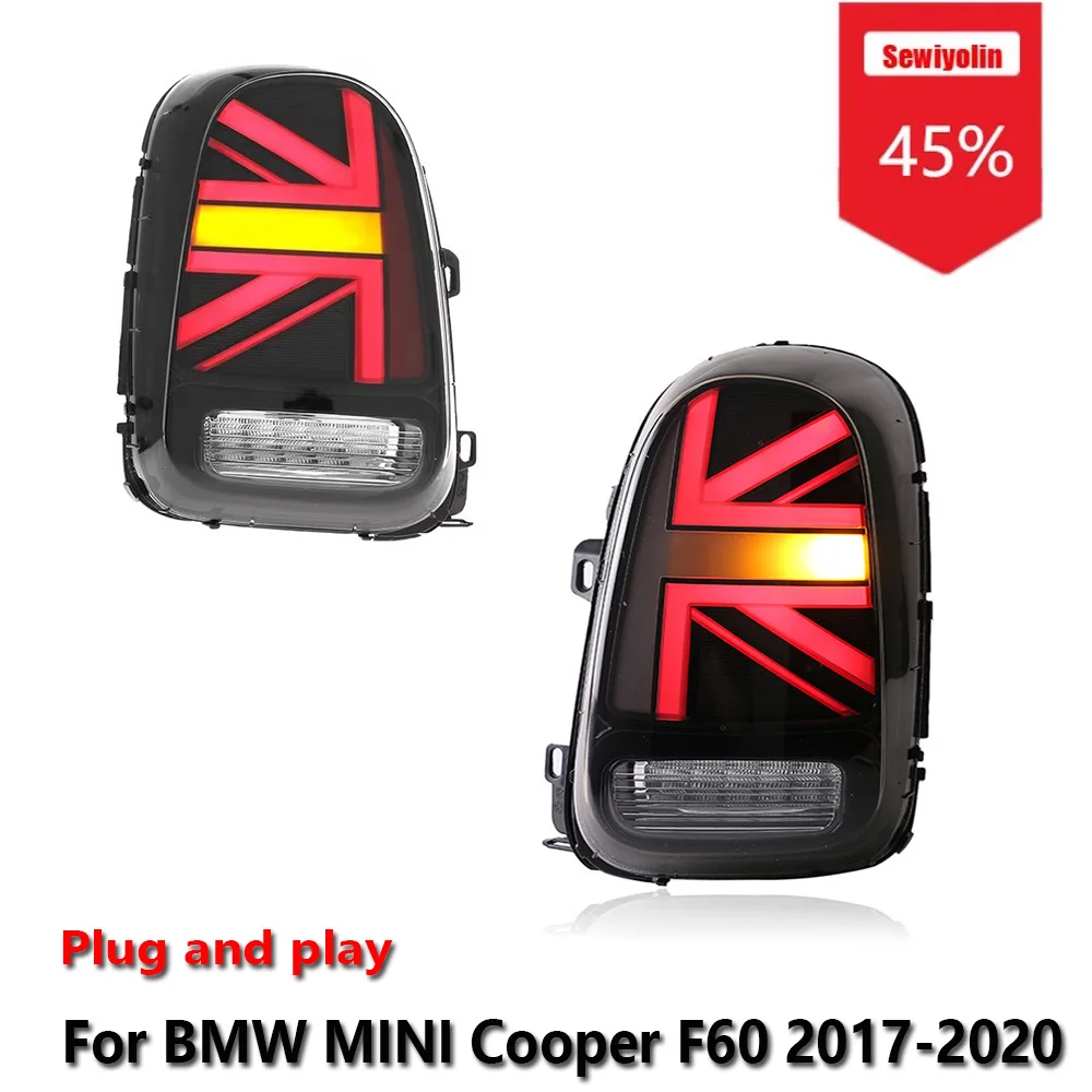 

Sewiyolin Car LED Tail Light Accessories For BMW MINI Cooper F60 2017-2020 DRL Brake Turn Signal Lamp Plug and Play