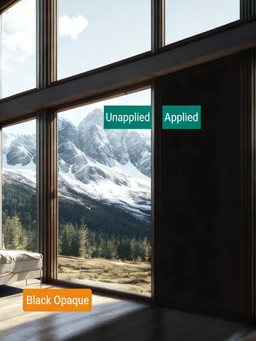 100% película opaca para ventana, oscurecimiento Total, privacidad, tinte negro para ventana, aislamiento térmico para dormitorio, guardería, cine en casa