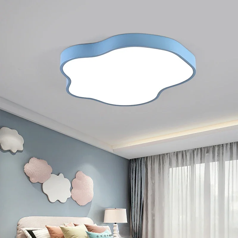 Cloud Shape Ceiling Light LED Cartoon Macaron LED Modern Simple Bedroom Lamp Living Room Indoor Chandelier Lighting Fixtures