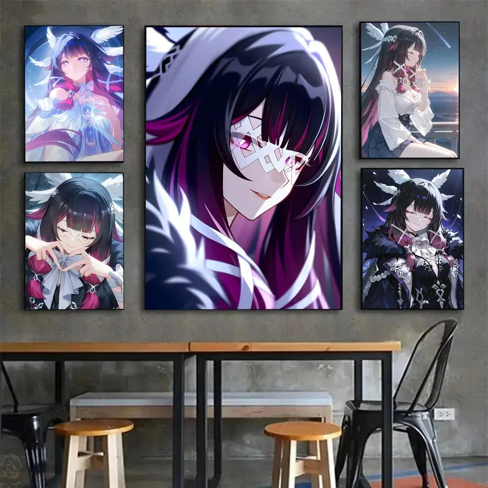 Game Character G-Genshin Impact Columbina Poster Painting Wall Art Mural for Living Room Home Decor and Gifts