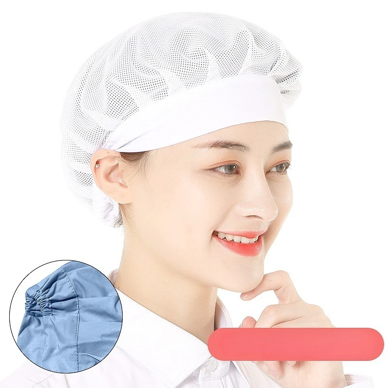 Cantina restaurante gorra antipolvo de malla transpirable taller de fábrica sombrero de trabajo multicolor cocina humo Chef sombrero