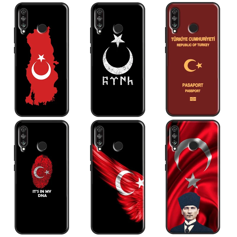 

Turkey Turkish Flag For Huawei Nova 8i 7i 11i 12i 12s 9 10 SE Y90 Y60 Y70 Y72 Y61 Y91 P30 P40 Lite P60 Pro Case