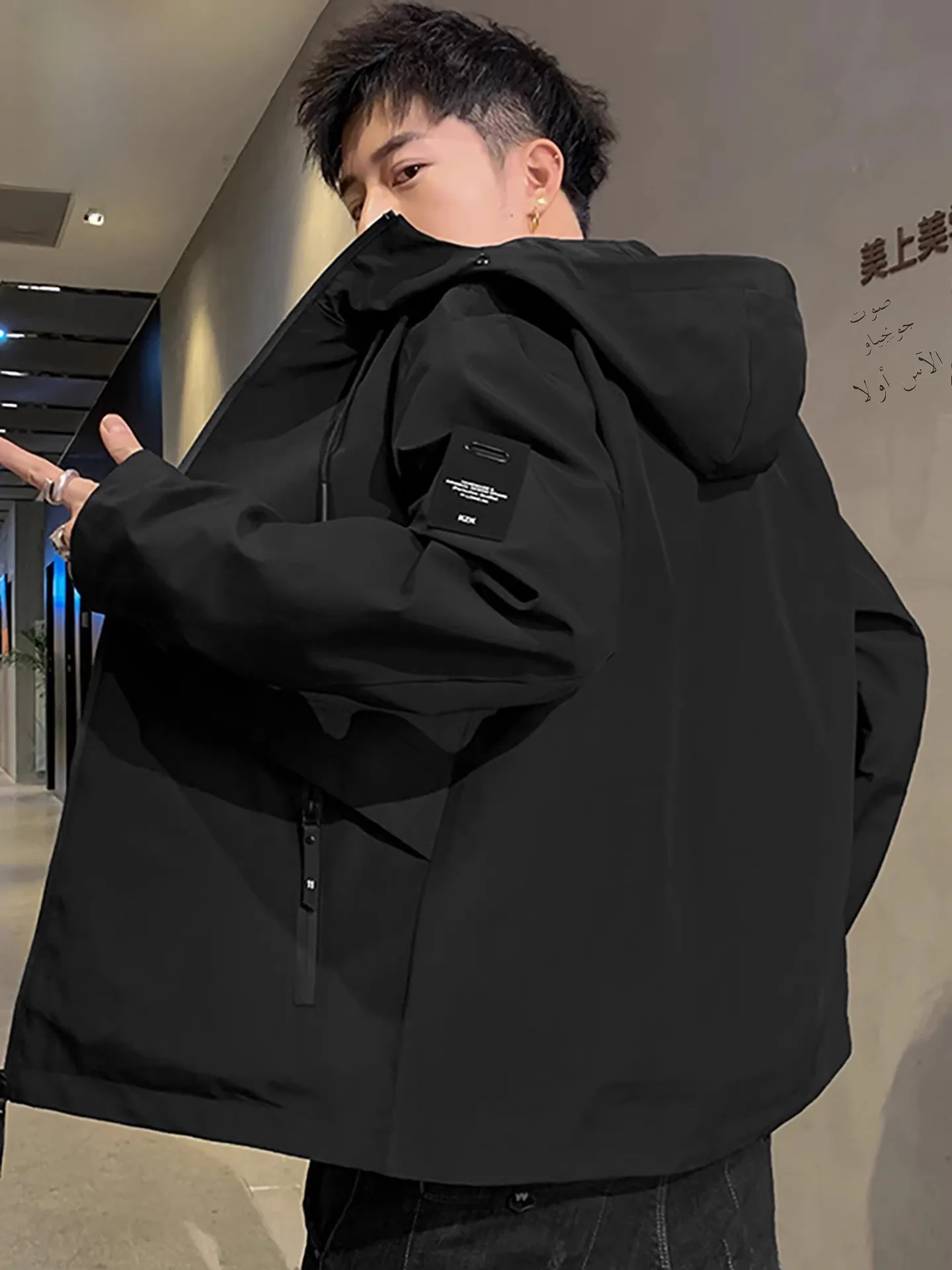 

Casual Hooded Men's Jaet Spring Autumn New Sle TUCANO Trendy Workwear Versatile Faionable Outerwear Polyester Fabric