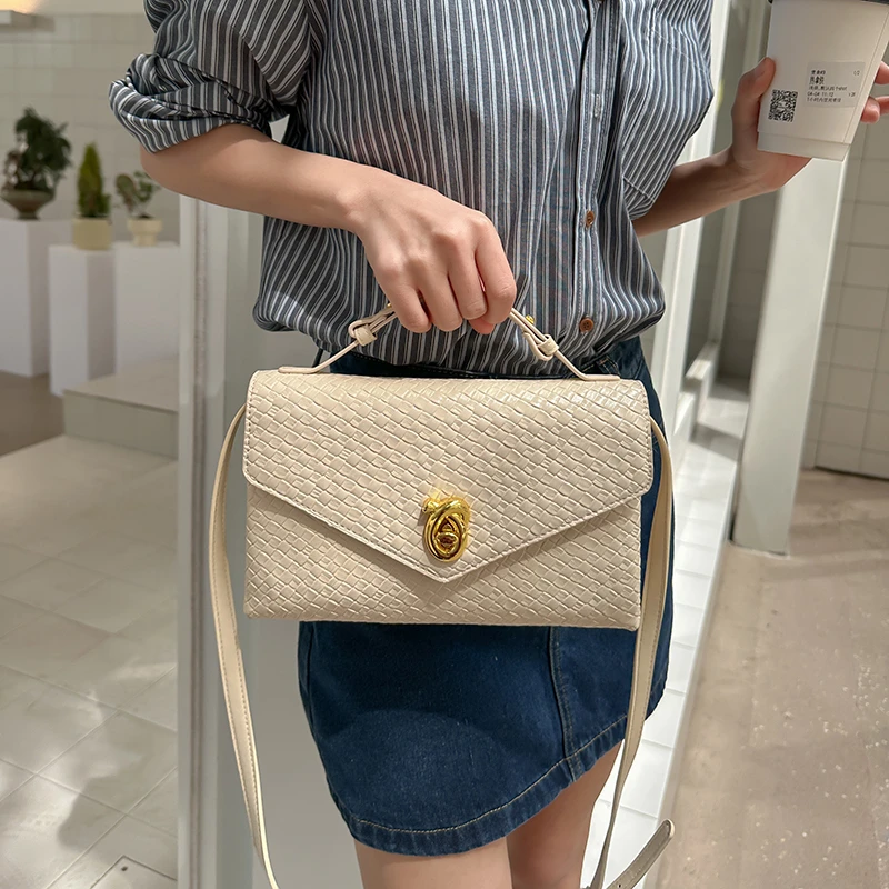 حقيبة كتف نسائية عصرية مصنوعة من جلد البولي يوريثان وحقيبة كروس مدمجة للاستخدام اليومي #5