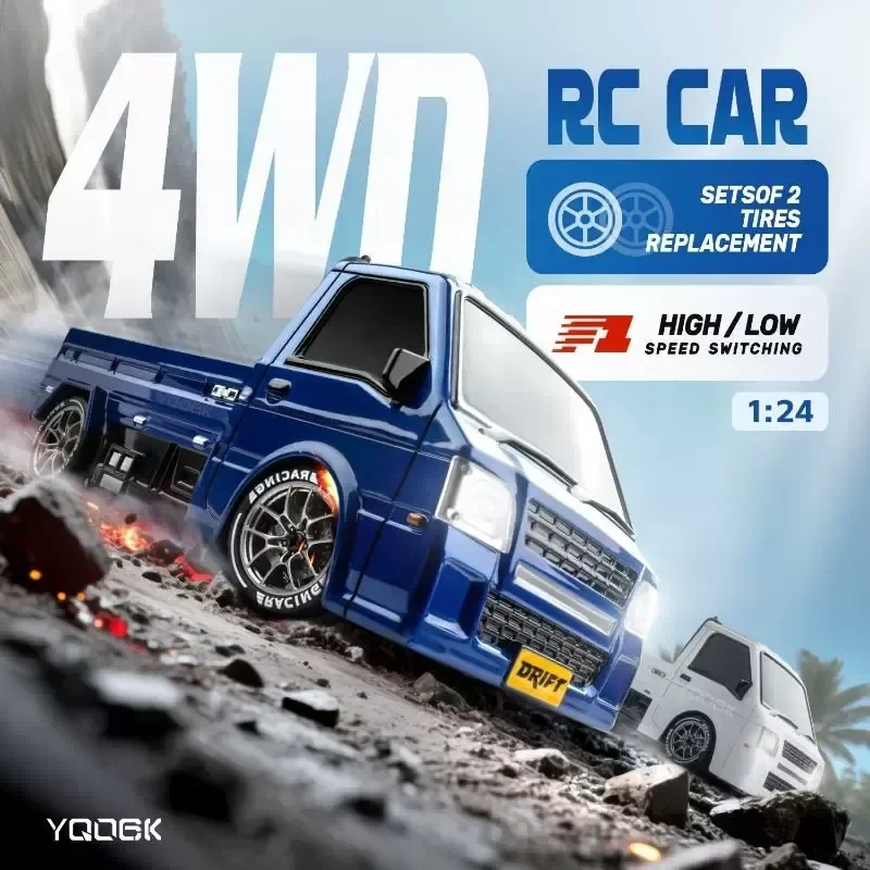 

1:24 2.4G Remote Control Car 4WD RC Off-Road Truck With LED light Double Speed Drift Racing Toy For Boy Kids