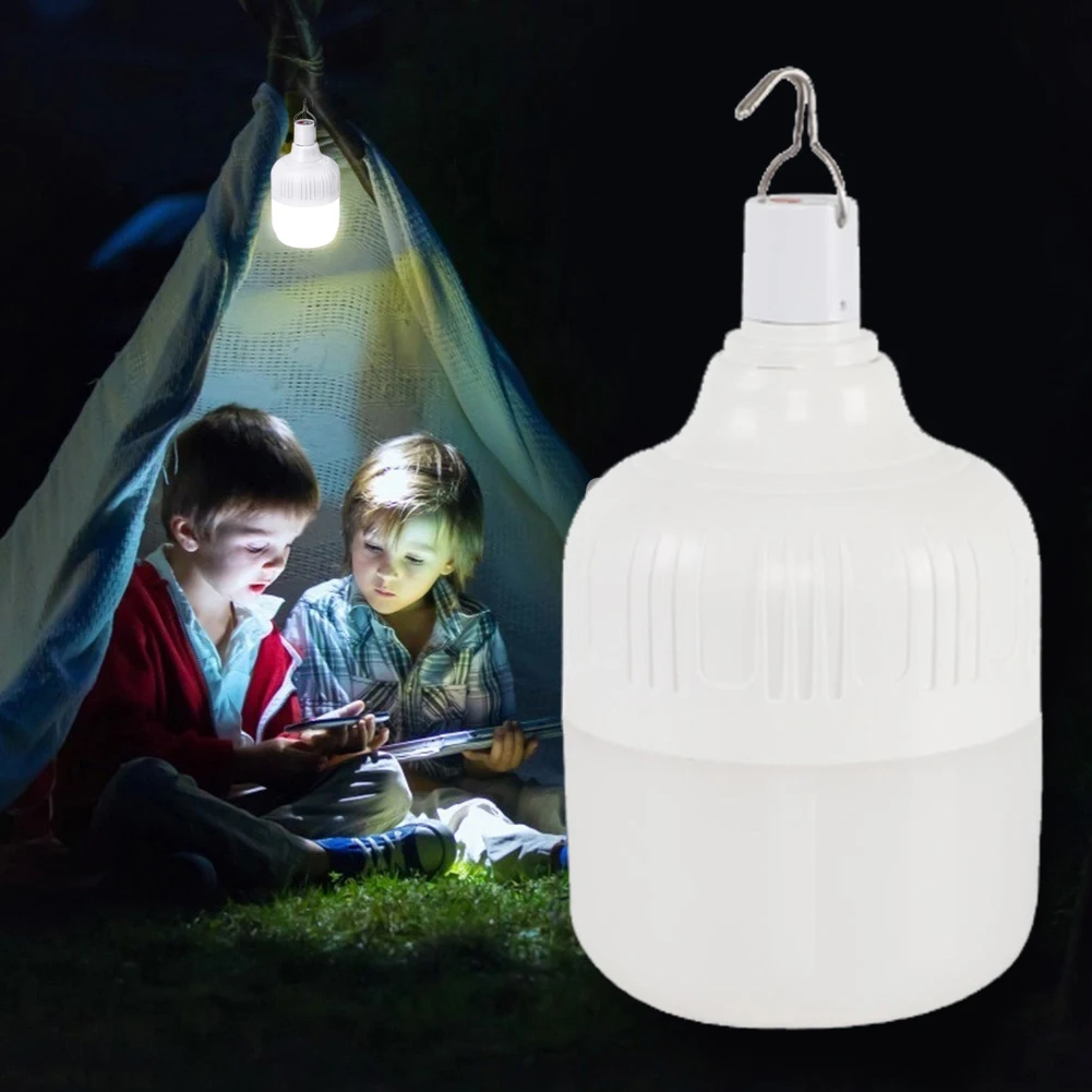 Portable Camping Lights USB Rechargeable Led Light Camping Lantern Emergency Bulb High Power Tent Lights for Patio Porch Garden