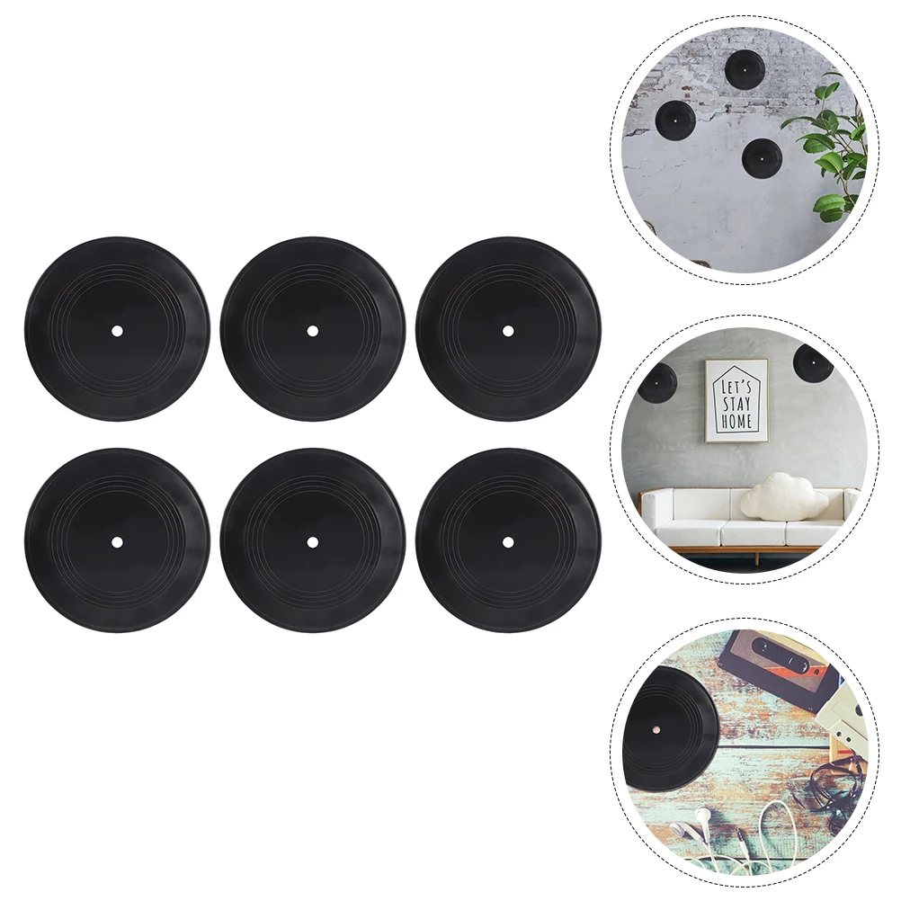 

6 Pcs Vinyl Record Wall Decor 5 Inch Retro Music Posters Disco naments Fake Records for Home Bar Cafe Office Party