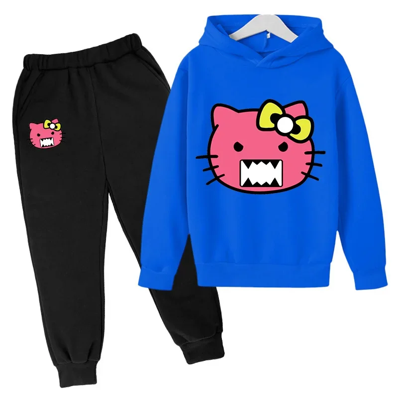 Children's clothing cartoon printed kid set, high-quality top hooded sweatshirt, high-end clothing for boys and girls, seasonal