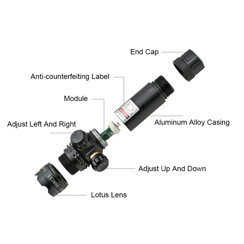 650nm Bright Adjustable Alignment Dot Red Laser Module Fcous Calibrator Long-time Work