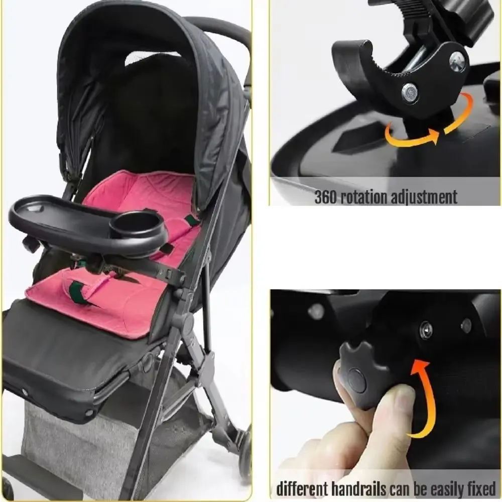 Antislip Stroller Cup Holder Practical Detachable Pushchair Snack Table Multi-purpose Convenient Universal Stroller Tray