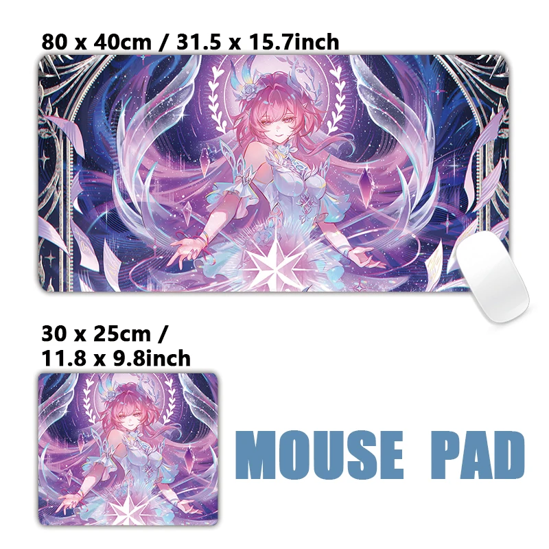 لوحة ماوس هونكاي ستار ريل باللون الوردي اللطيف HSR Gaming Cyrene Mem Mousepad XXL لوحة المفاتيح طاولة مكتبية حصيرة مكتبية