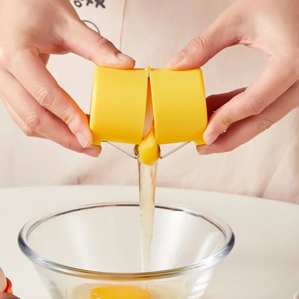 Juego de 3 Abridores de Huevos Cilíndricos Profesionales, Separador de Cáscaras de Huevo con Ranura en Forma de Huevo, Rompehuevos de Plástico para Cocina