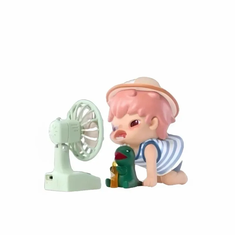 Popmart hirono série brisa de verão/soda laranja/harca para uma estatueta alienígena pts edição limitada estatuetas de brinquedo de coleção da moda