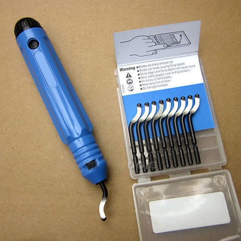 

DIY Edge Cutter 1PCS Burr Handle With 10PCS Blade For Copper Tube Reamer Tool Parts 2024 New Mental Trimming Knives Accessory