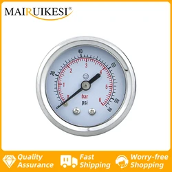 MAIRUIKESI Glycerin filling water gas Pressure Gauge 50mm Accuracy 2.5% Back Connection Vacuum Mamometer For Boiler Coffee Maker