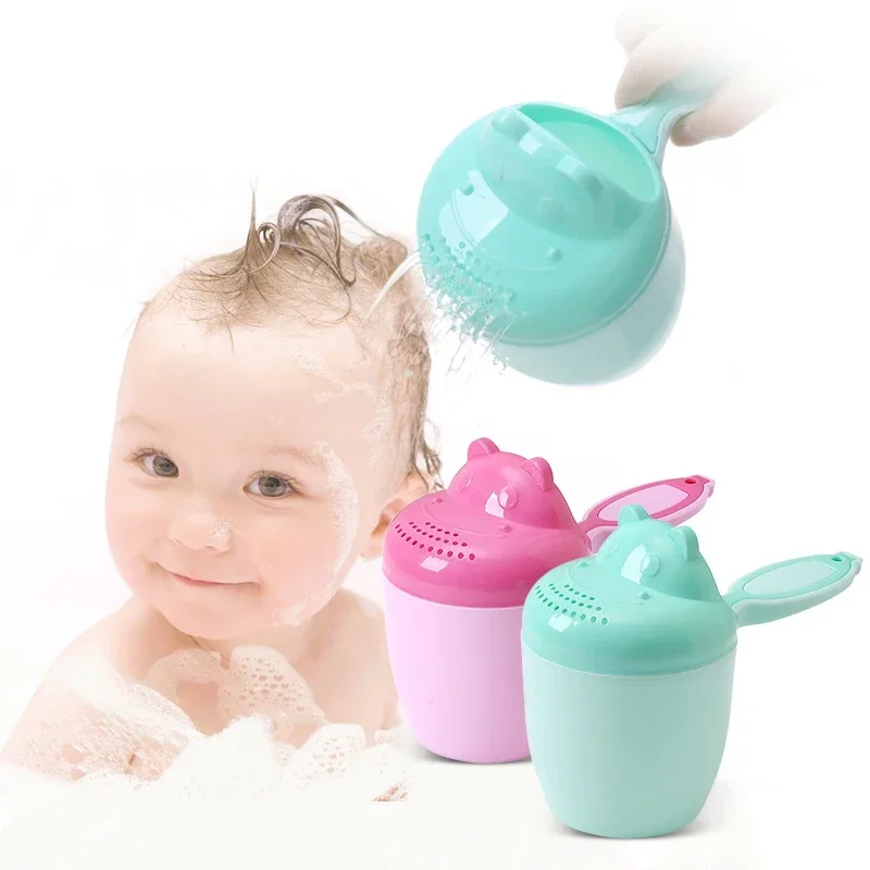 Baby Bath Caps Toddle Shampoo Cup Crown Children Bathing Bailer Baby Shower Spoons Child Washing Hair Cup Kids Bath Tool New