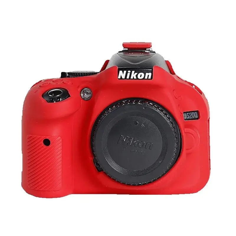 Capa de pele de armadura de silicone para Nikon, bolsa para câmera, D7100, D7200, D5100, D5200, D5300, D750, D5600, D3200, D3300, D610, D810, D800