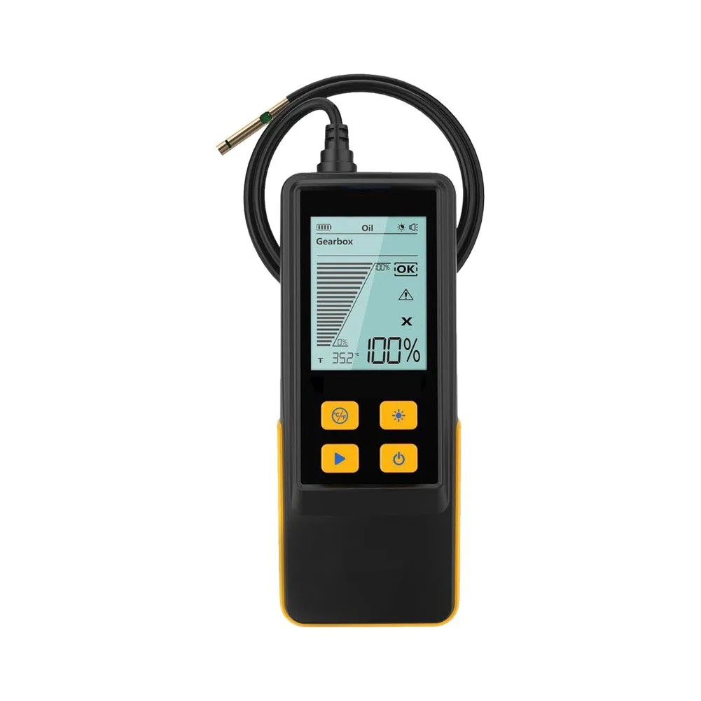 AS505 Handheld Brake Tester for Transmission Oil Evaluation Featuring Backlit Display and Tiered Audio Visual Oil Change Alerts