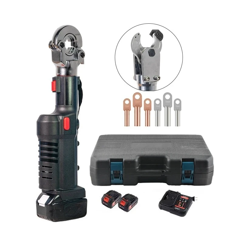 Dual-Head All-in-One Crimping and Cutting Kit for Copper Aluminum Lugs up to 300mm² ES-300/30C 60KN Electric Hydraulic Tool Kit