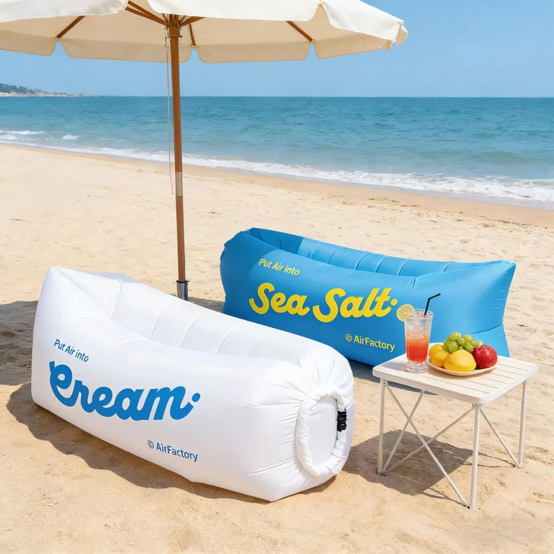 

Outdoor Lazy Inflatable Sofa Music Festival Air Bed Portable Camping Mattress Single Lounger Picnic Beach Travel Sleeping Gear
