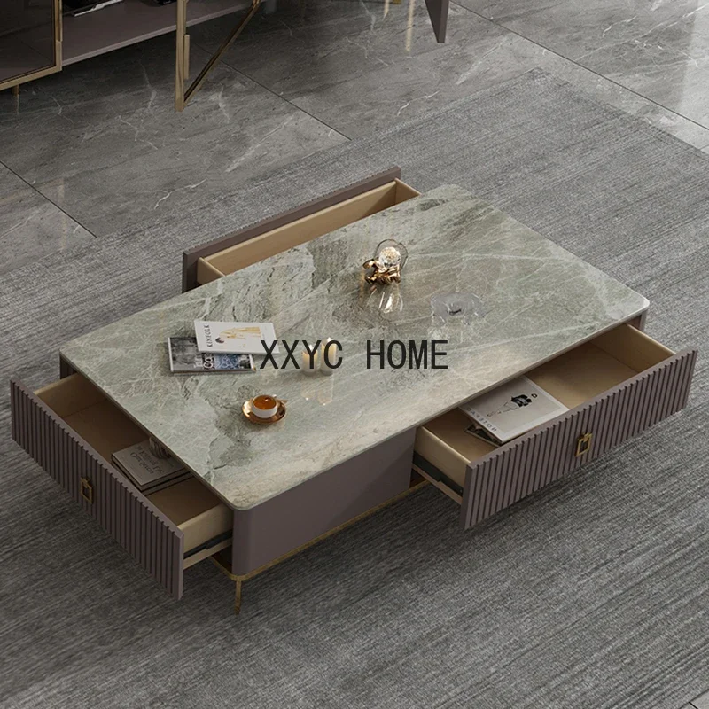 

Italian Minimalist Storage Square Coffee Table Sedentary Coffee Tables Modern Design Wood Table Basse Entrance Hall Furniture