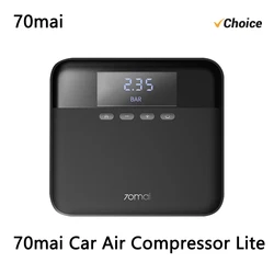 Original 70mai Portable Air Compressor Tire Inflator Air Pump for Car Tires DC 12V Tire Pump Preset tire pressure For Bike Ball