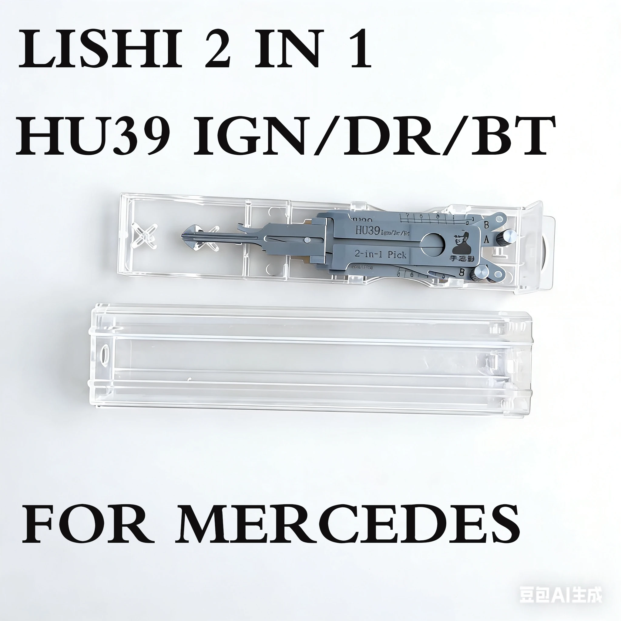 LISHI Auto. Pick FOR MERCEDES Suits Keyways ME-2.P (HU39) - 7 & 8 cuts QUAD LIFTER - IGN/DR/BT