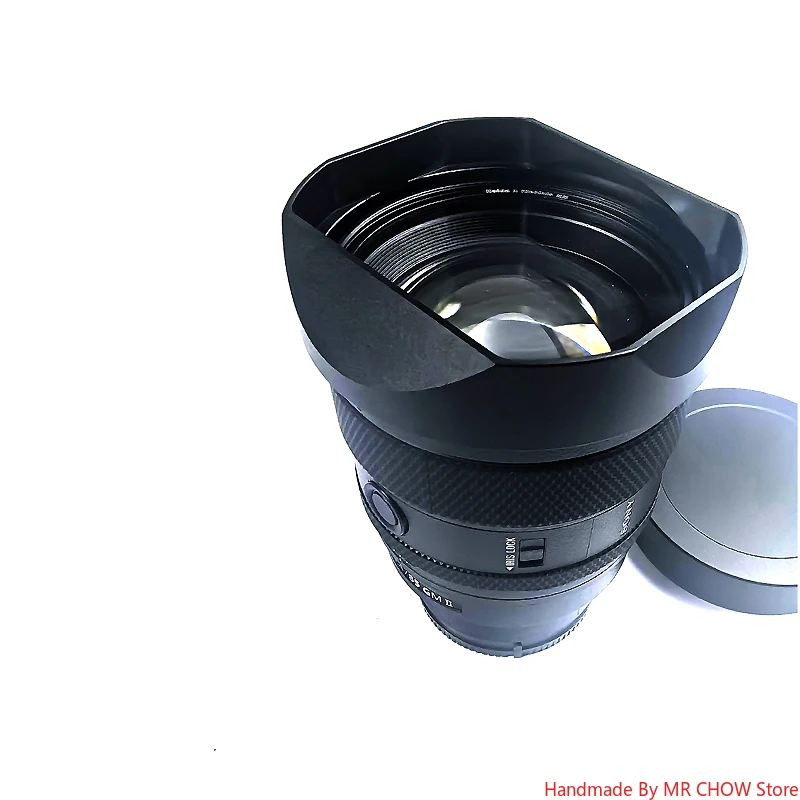 غطاء محرك السيارة المعدني المربع لين لهاتف Sony FE 85mm F1.4 GM FE 85mm F1.4 GM II يأتي مع غطاء معدني