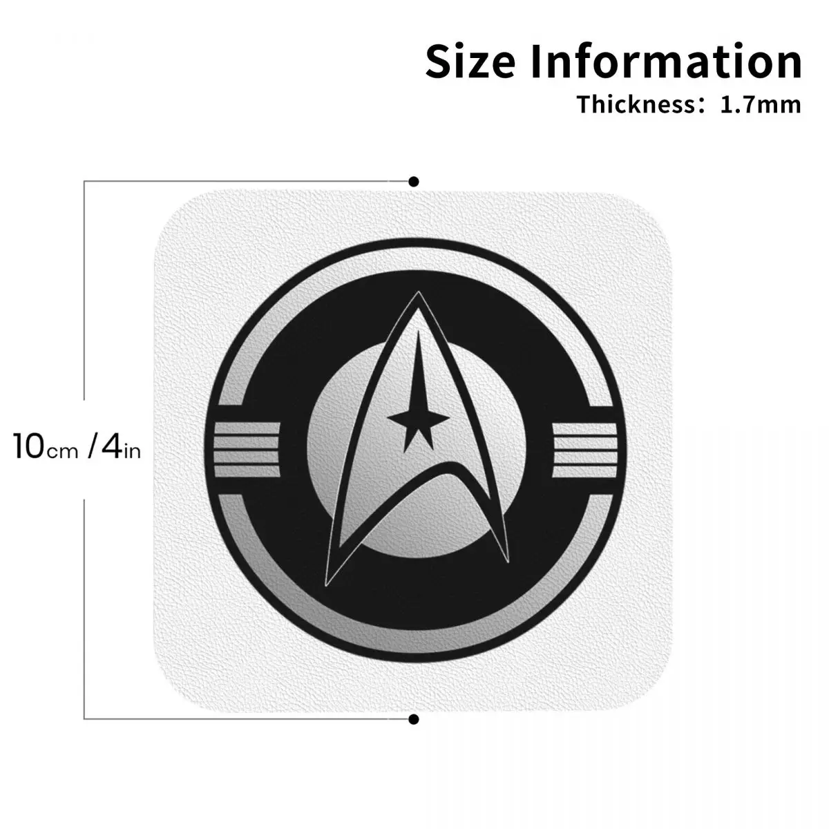 Star Treks Science Fiction TV Series Coasters PVC Leather Placemats Waterproof Coffee Mats for Decor Home Dining Pads Set of 6