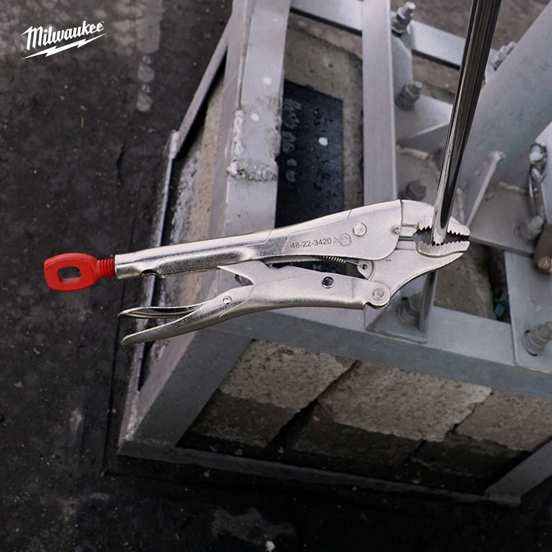 Milwaukee 10 inch curved mouth pliers, multifunctional torque locking pliers, pliers woodworking tools 4932471725/48-22-3420