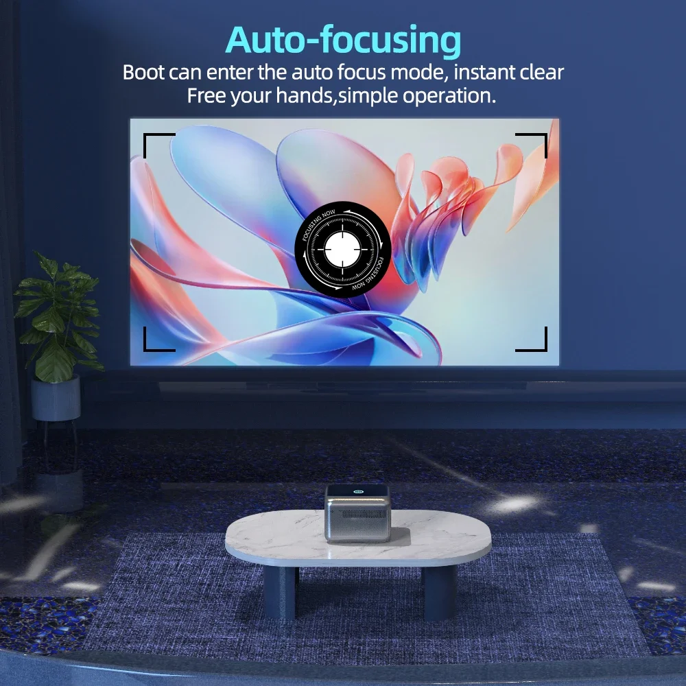Портативный проектор для домашнего кинотеатра Vivicine-A6, Android 9.0, HD 1080P, пыленепроницаемый, автофокус, автоматический брелок