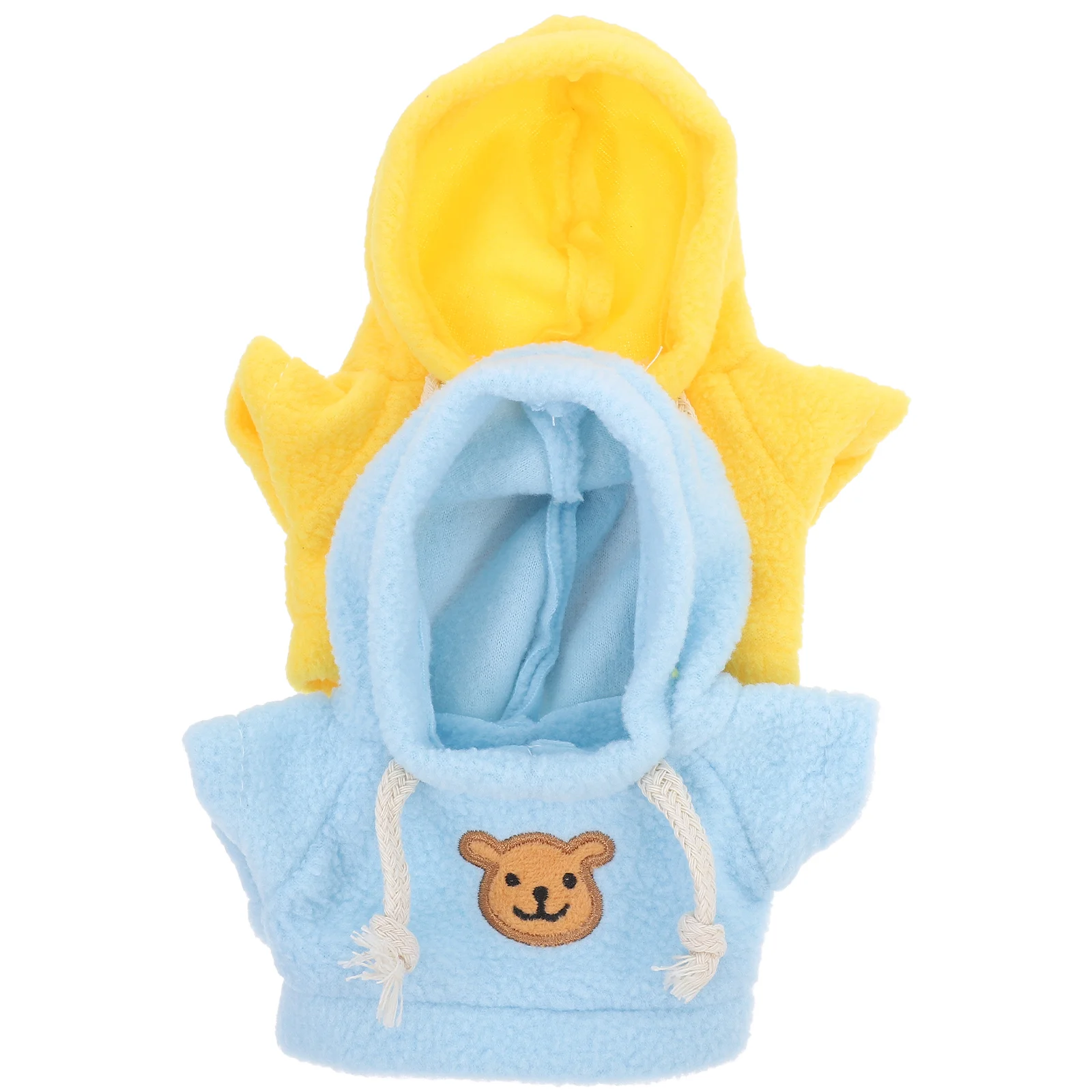 2 Pcs Hoodie for Mini Stuffed Bear Plush Clothes Girl Toys Outfit Decorate