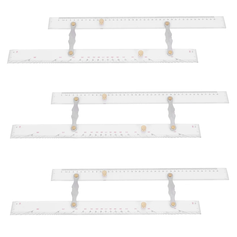 3X Marine Ruler Parallel Ruler Nautical Charts Parallel Ruler Mapping Points To Pull Parallel Ruler 450MM