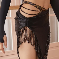 ZYM Latin Dance Skirts For Girls Samba Chacha Tango Kids Latin Practice Clothes Children Latin Performance Stage Wear DQS17705
