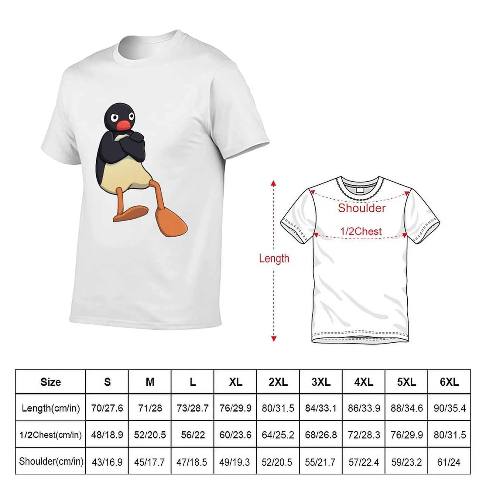 Angry Pingu T-Shirt t shirts cotton 100% man t shirt summer T-Shirt