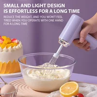 Electric Egg Beater Rechargeable Home Handheld Small Wireless Egg Beater Baking Cream Electric Whip Blender Hand Mixer for Cakes 5