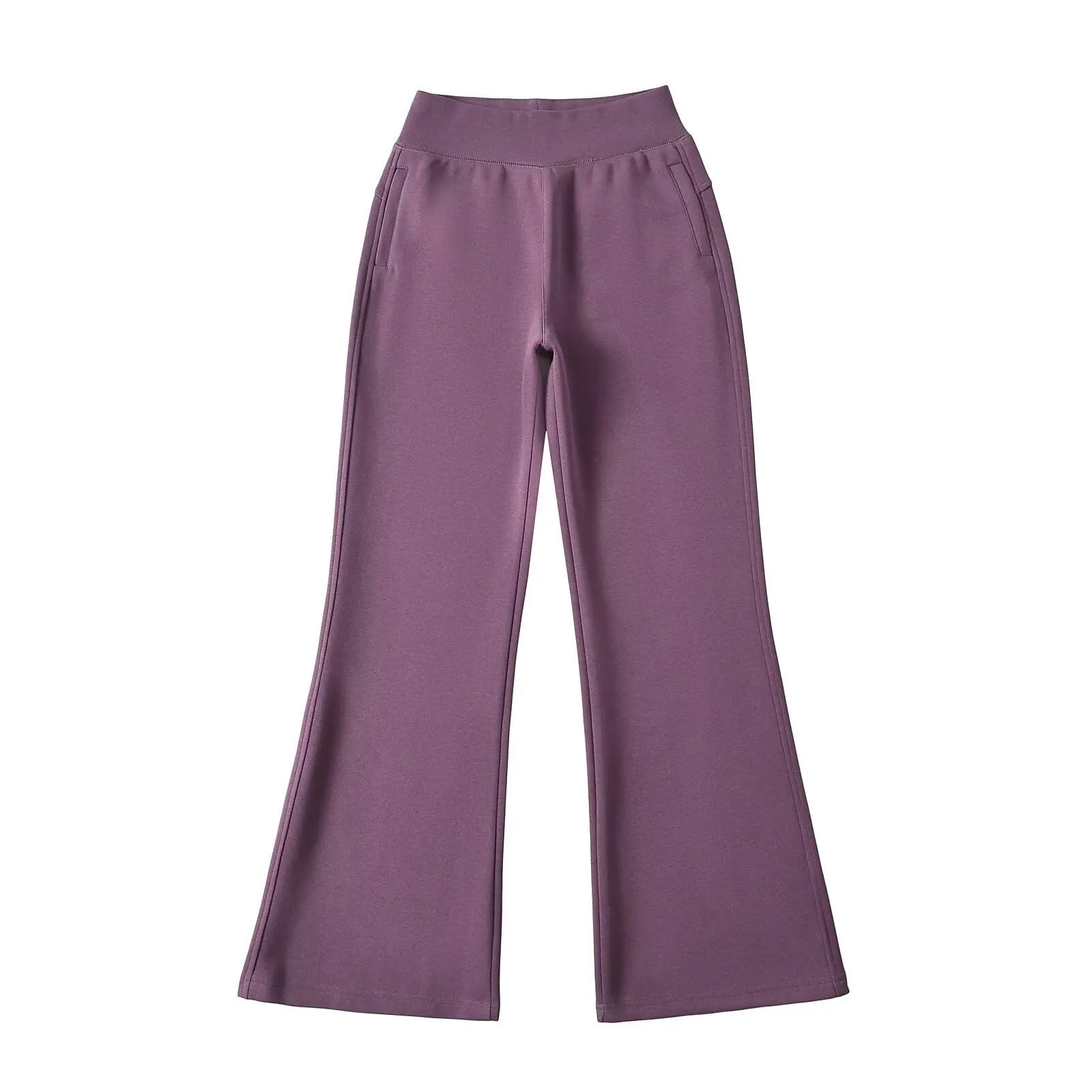 กางเกงขายาวเอวสูงทรงขากว้างสำหรับผู้หญิง สไตล์ลำลอง ใส่เล่นโยคะ เล่นกีฬา ทรงขาบานเล็กน้อย สไตล์สตรีท แฟชั่นสาวฮอต สำหรับฤดูใบไม้ผลิและฤดูใบไม้ร่วง