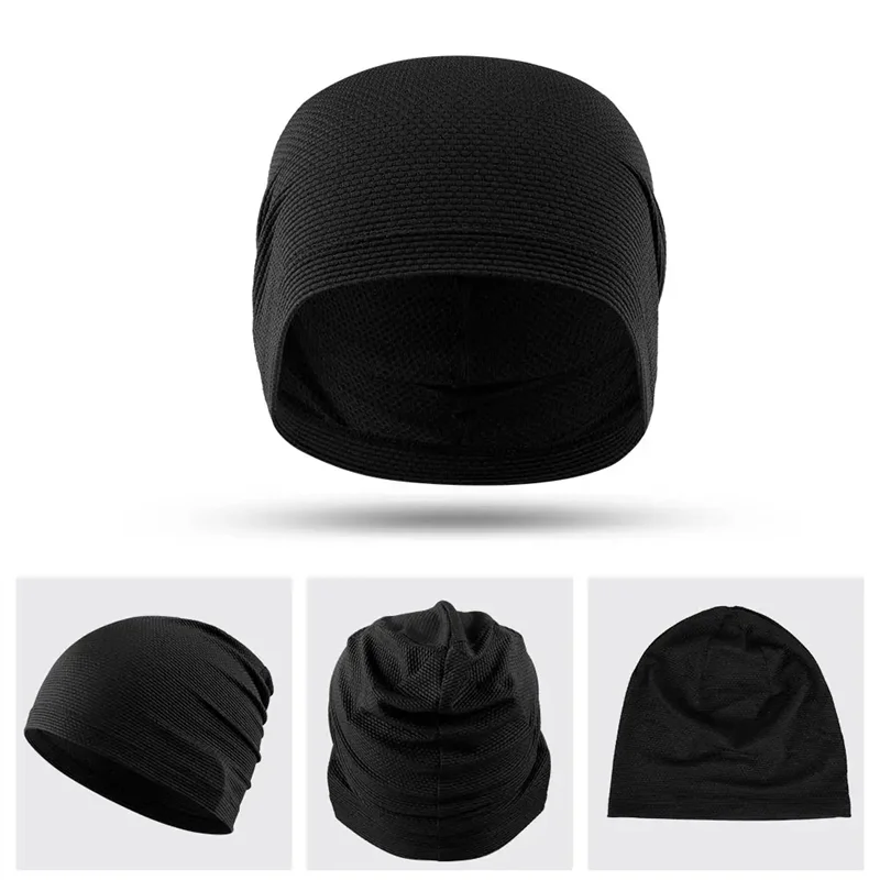 Schnell Trocknende Atmungsaktive Stretch-Beanie-Mütze Unisex Sport-Laufmütze Fahrrad-Unterhelm-Kappe Schweißabsorbierende Mütze – Detail 27
