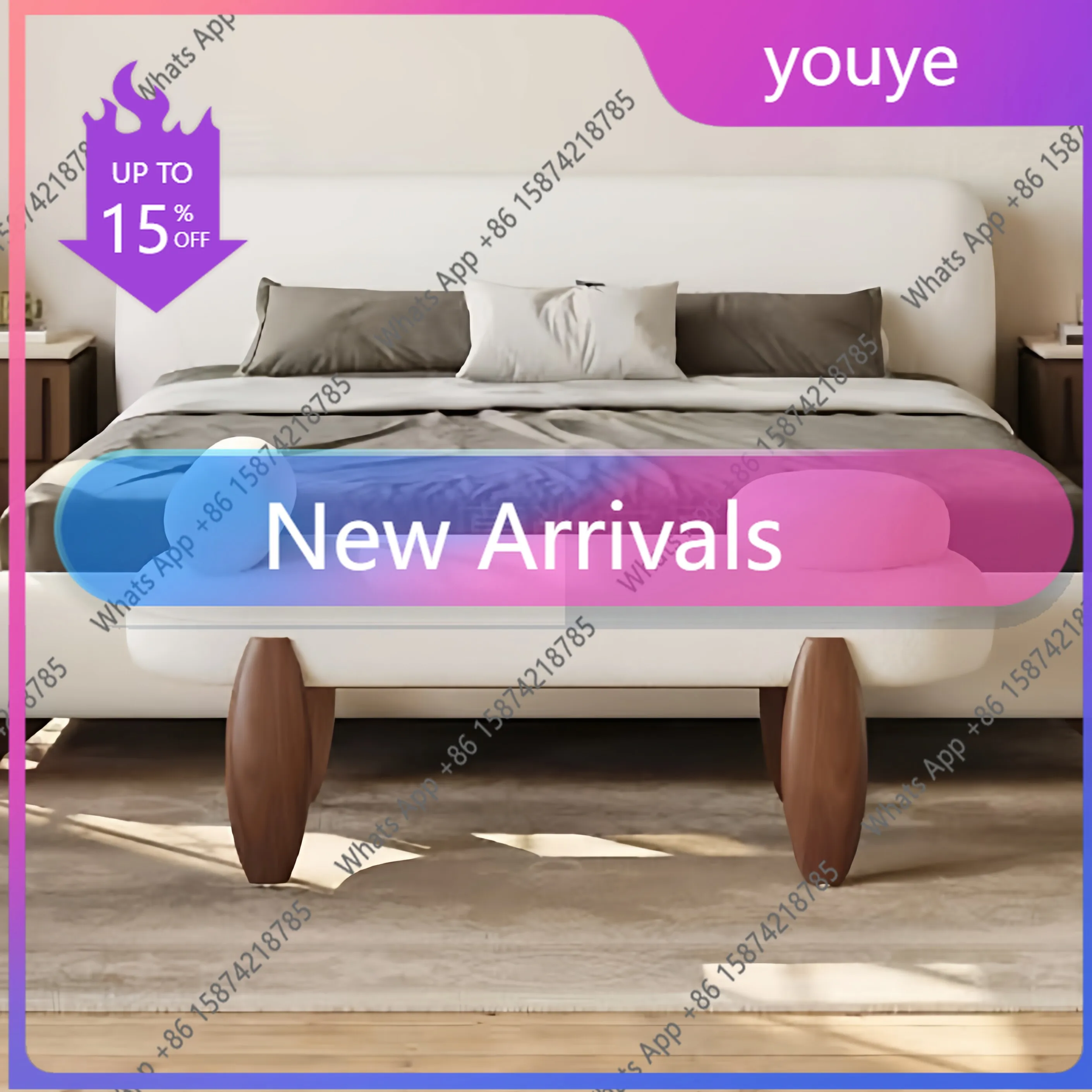 N64 Medieval solid wood living room reception sofa stool bedroom light luxury bedside designer foyer entrance shoe change creati