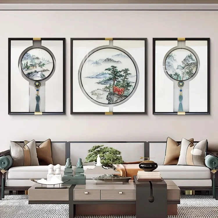 

New Chinese landscape decoration living room sofa wall painting canvas painting