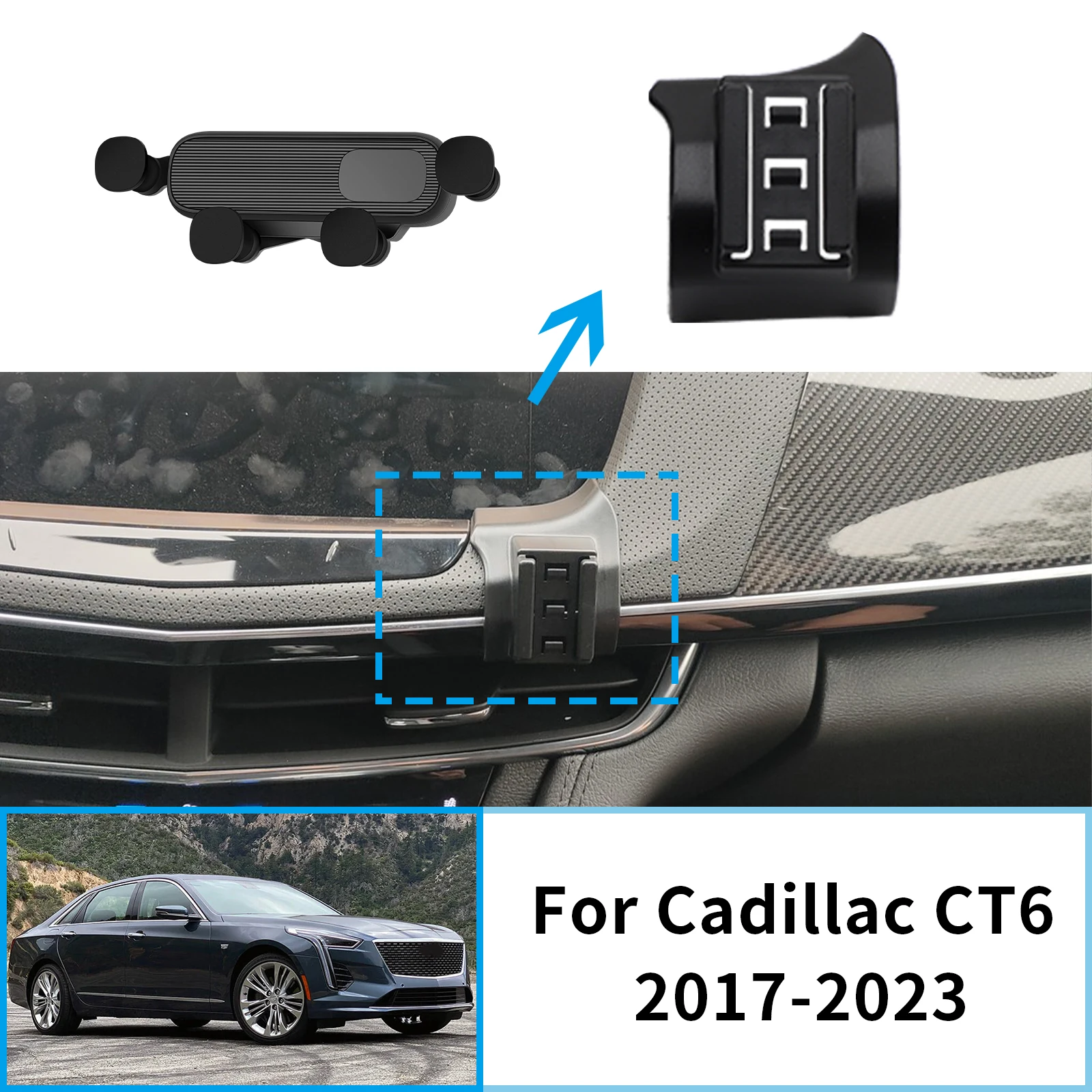

Car Mobile Phone Holder for Cadillac CT6 2017 2018 2019 2020 2021 2022 2023 GPS Bracket Navigation Stand Auto Accessories