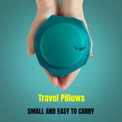 U-Shaped Inflatable Travel Pillow Portable Air Neck Support Cushion Comfortable Sleeping Press to inflate pillow