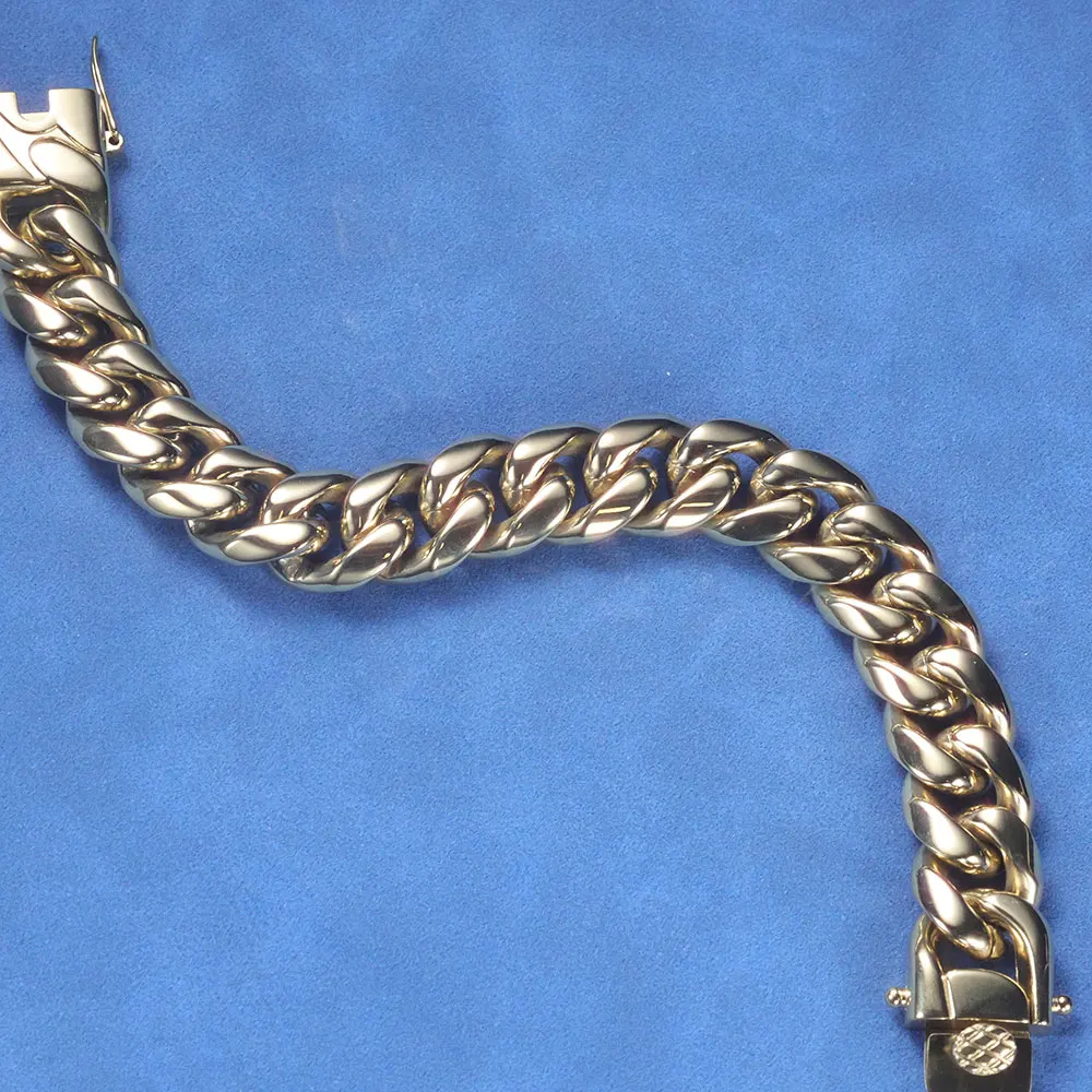 

Men's Cuban Bracelet PVD Plated 316 Stainless Steel Hip-hop Bracelet Miami Pop Women's 8MM Minimalist Jewelry