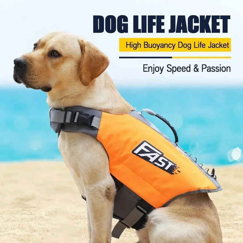 Dog Flotation Life Jacket High Buoyancy Pearl Adjustable Strap Rescue Safety Vest All Seasons