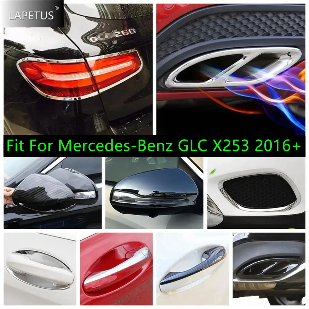 

Car Accessories Door Handle Bowl / Exhaust Pipe / Fog Lights / Rearview Mirror Cover Trim For Mercedes-Benz GLC X253 2016 - 2021