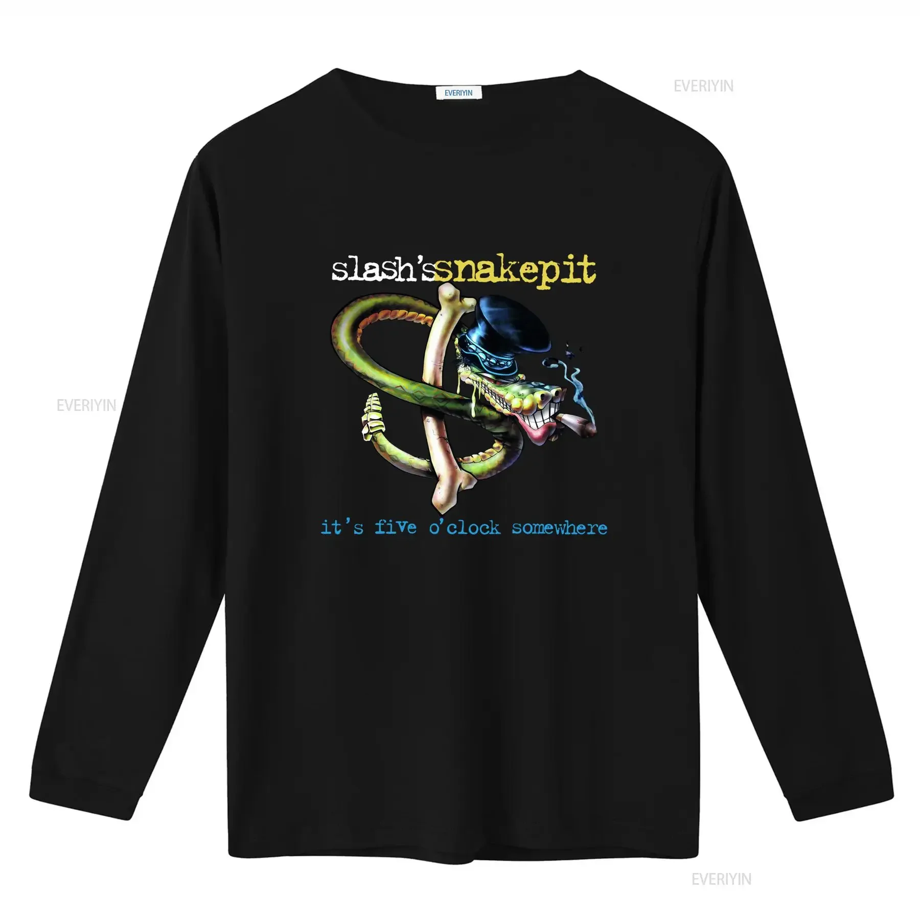 Slash's Snakepit Band T Shirt Full Size S 5XL It's Five O'clock Somewhere Design Rock Merch  vintage Washed Comfortable