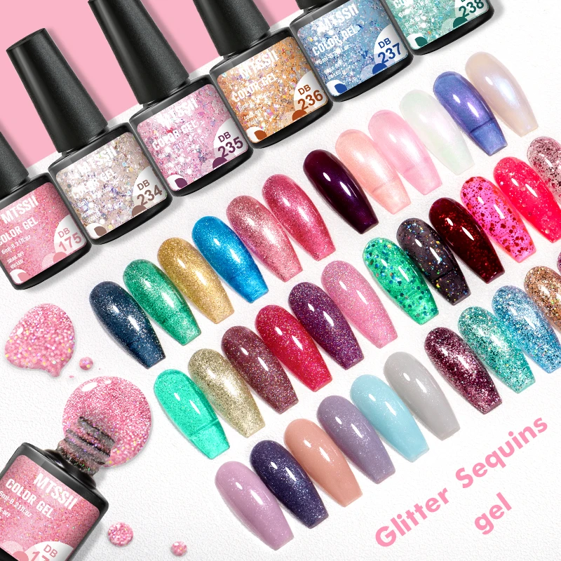 Smalto per unghie Color Glitter Manicure per unghie Base Semi permanente Top Coat Soak Off Gel per Nail Art smalti per unghie smalti per unghie