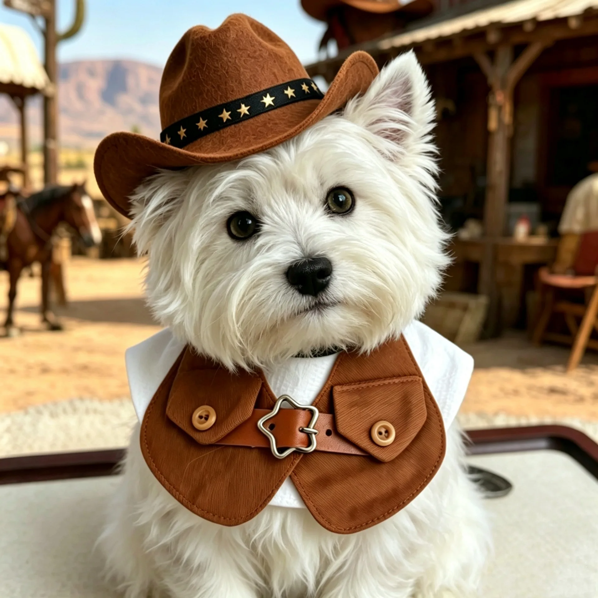 Cat collar pet cross-dressing medium and small dog dog tooling vest photo denim top hat star buckle scarf