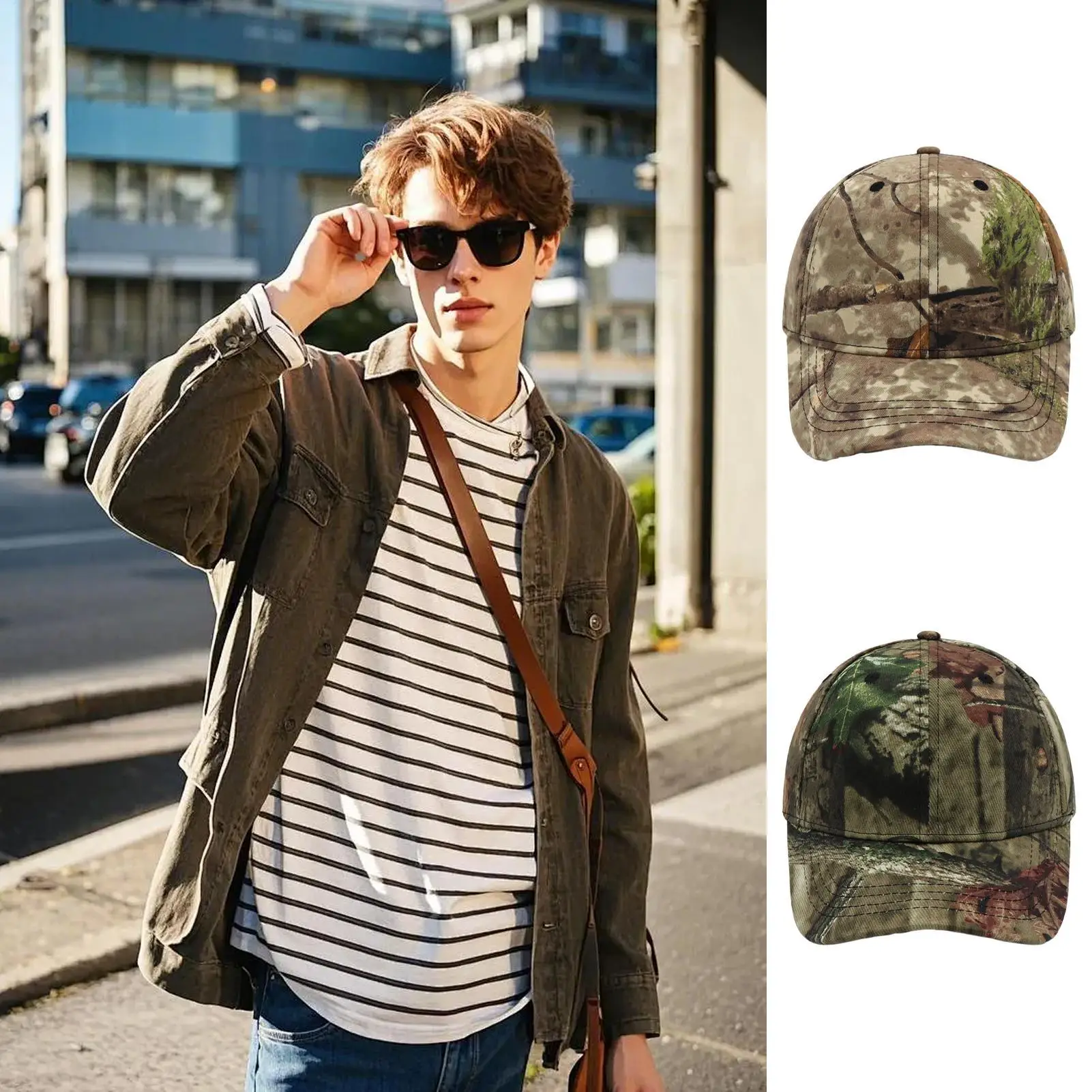 

Бейсбольная кепка, хлопковый регулируемый уличный головной убор, шляпа джунглей для мужчин, охота, рыбалка, кемпинг, работа, спорт, гольф, бег